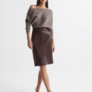 NEW Reiss Leather Pencil Skirt